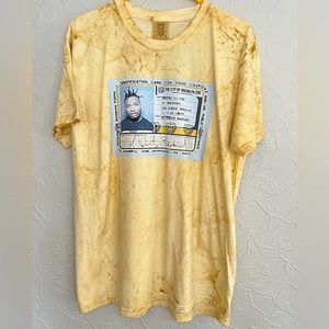MENS OL DIRTY BASTARD ODB FOODSTAMP COLORBLAST TYE DYE CITRINE SHIRT SIZE LARGE